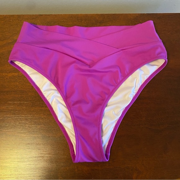 PINK Victoria's Secret Purple Crossover Bikini Swim - Picture 1 of 3